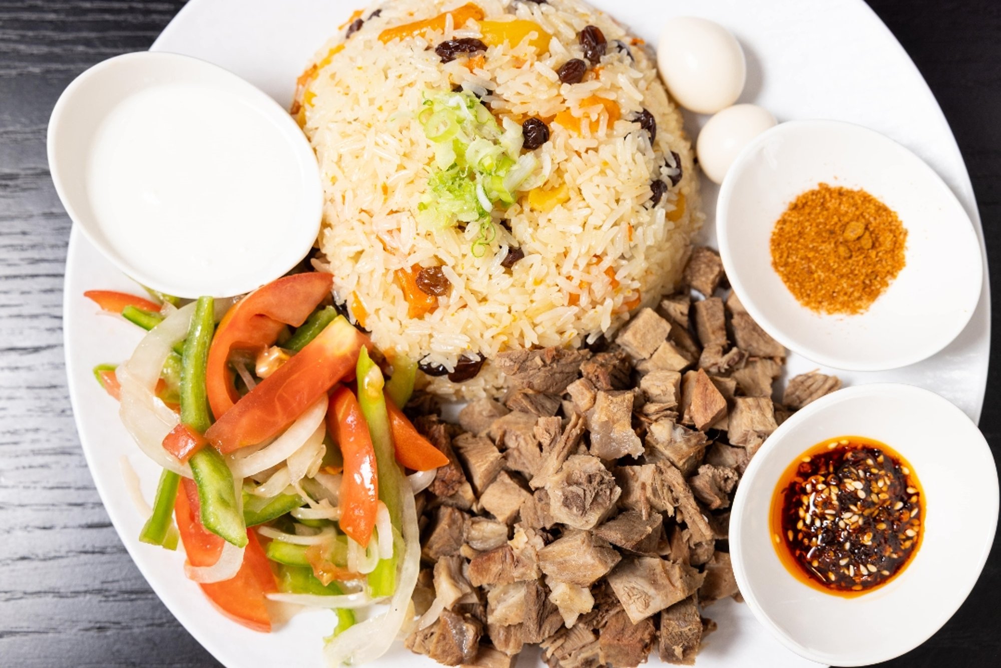 Braised Beef Cubes Pilaf 香炖牛肉粒手抓饭