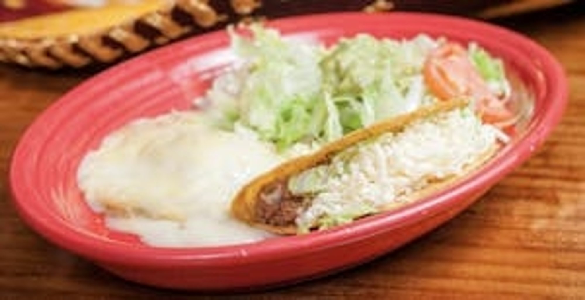 1. Chile Relleno, Beef Taco, Beans, & Guacamole Salad