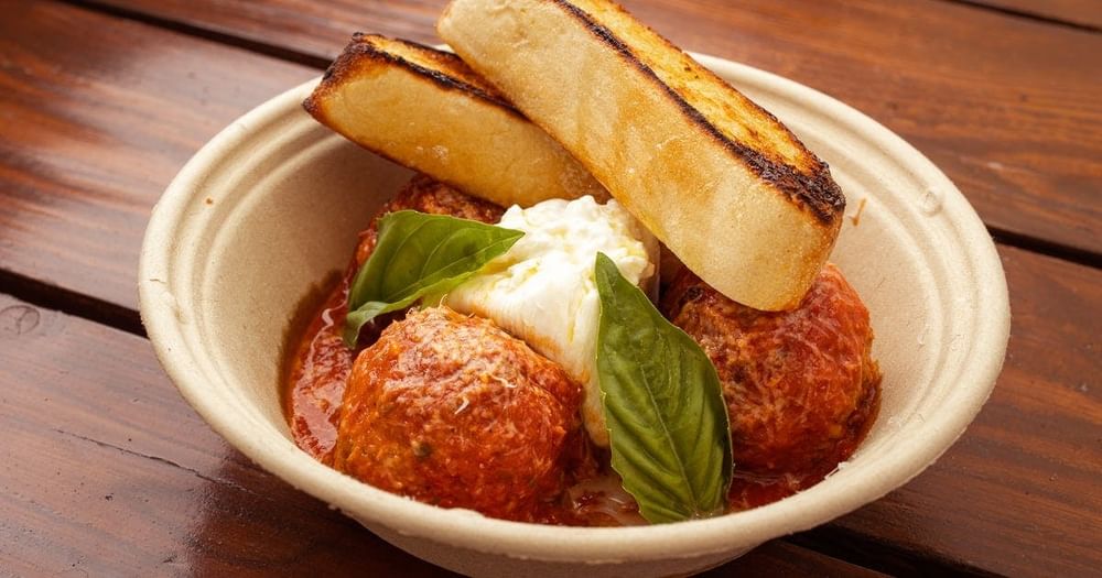 Meatballs with Burrata Cheese