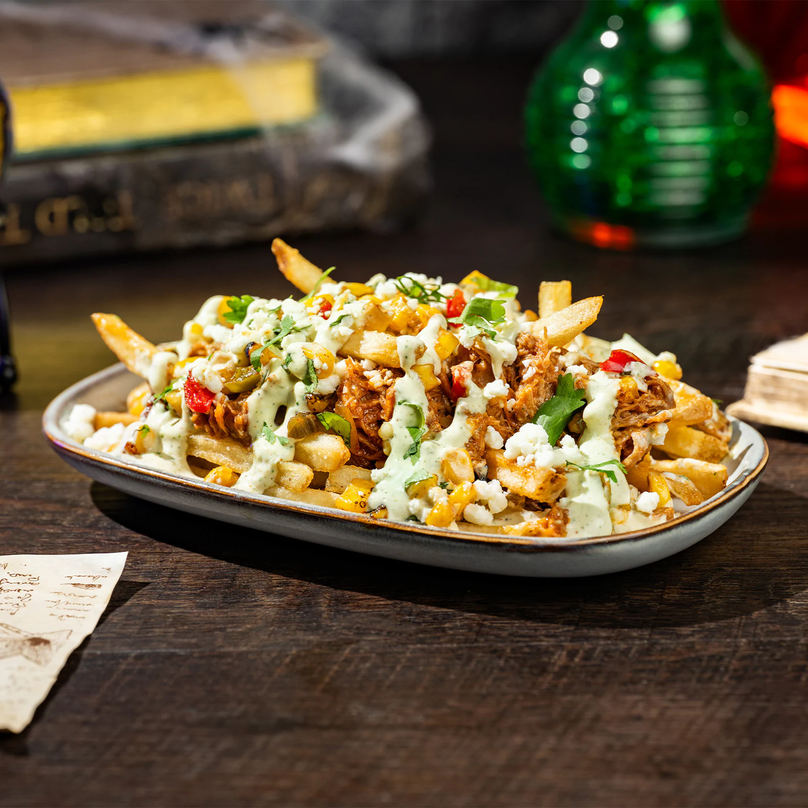 Chipotle Barbecue Pork and Street Corn French Fries