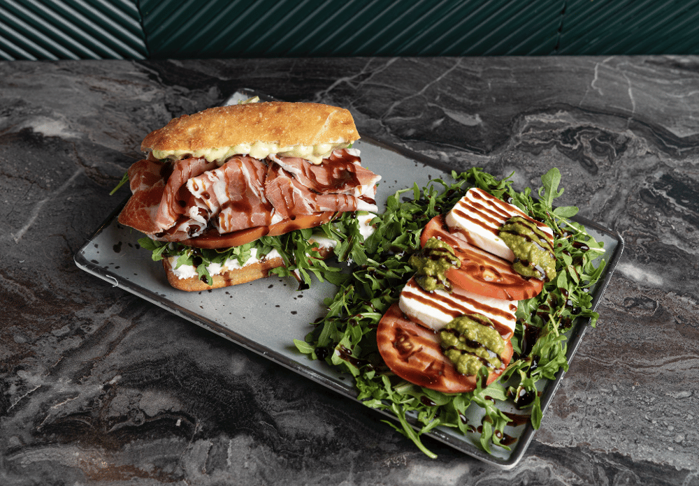 Half Sandwich & Half Caprese Salad