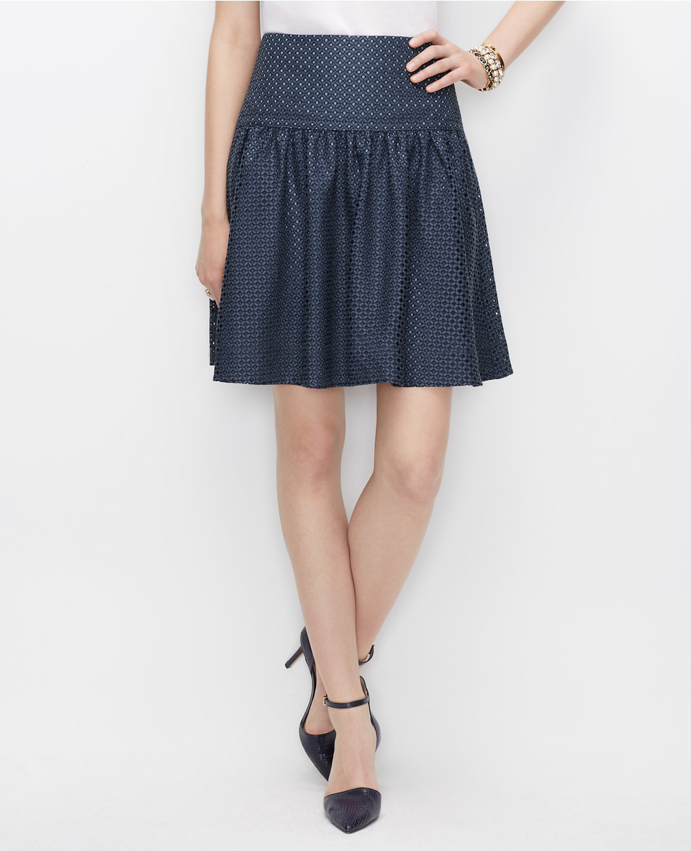 Textured Swing Skirt