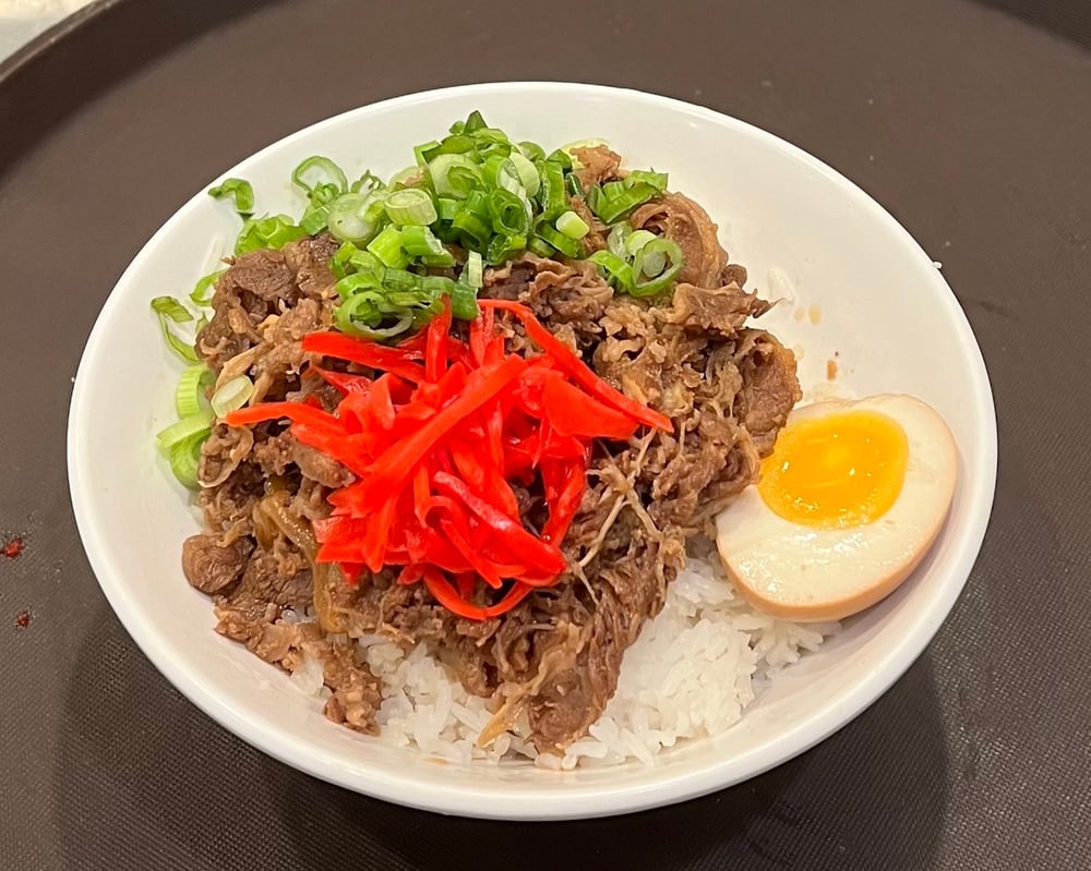 Beef sukiyaki rice bowl