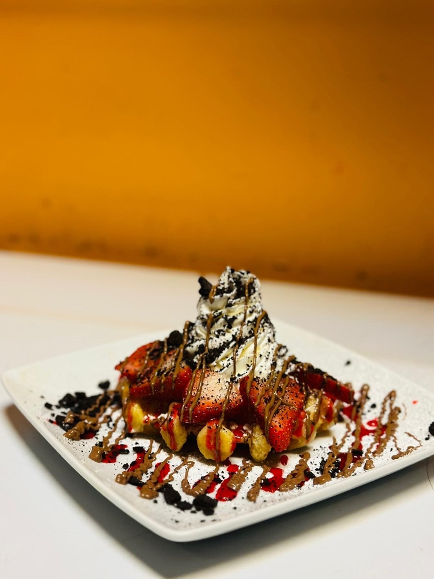 Strawberry Oreo Liege Waffle