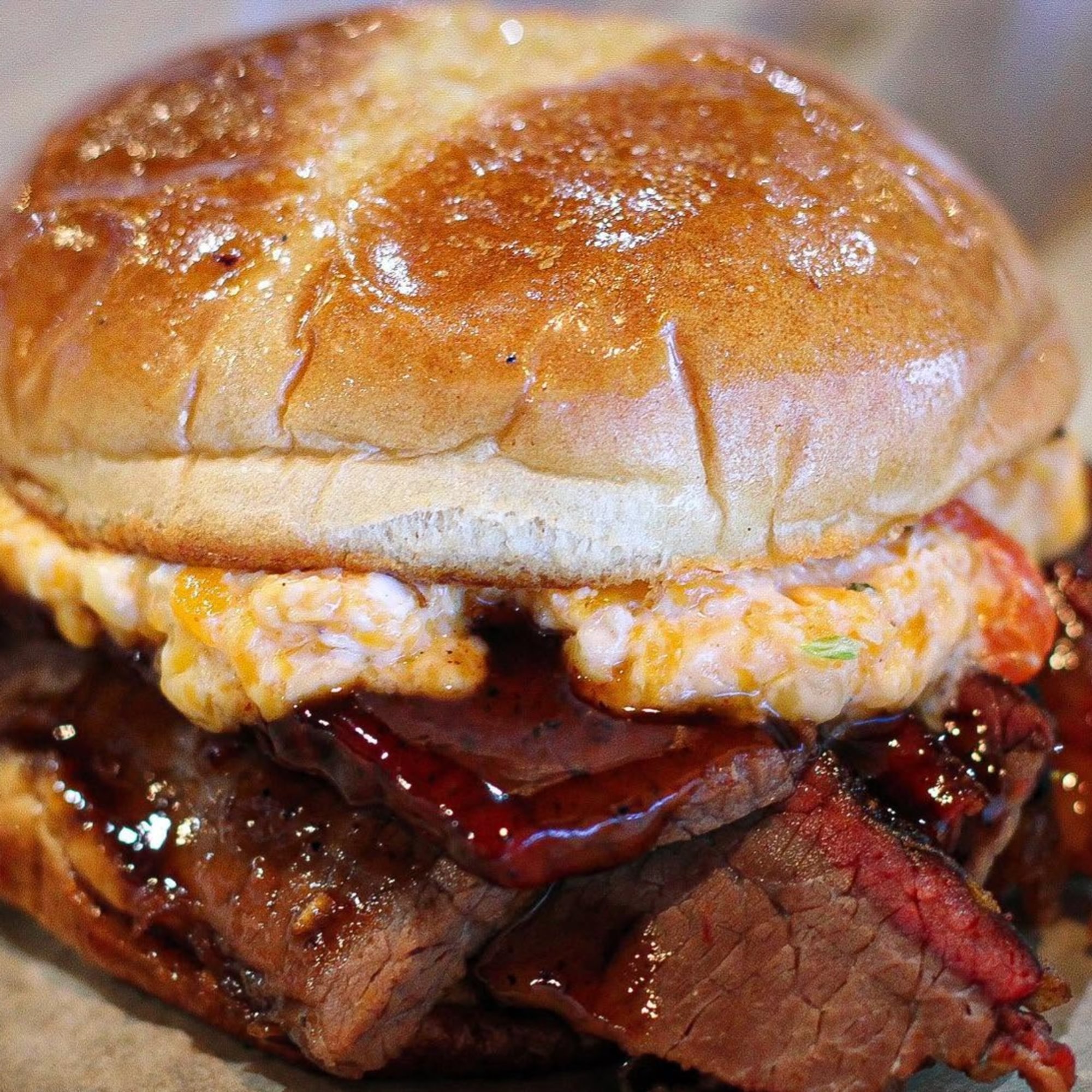 Brisket and Pimento Grilled Cheese