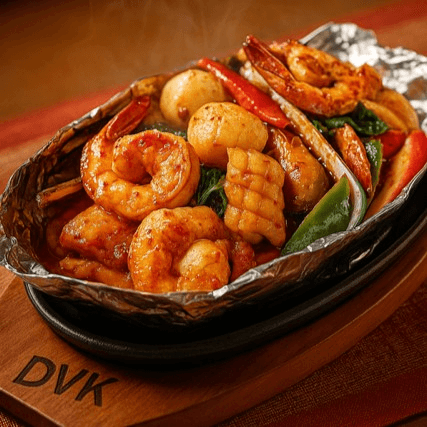 Chili Basil Sizzling Seafood