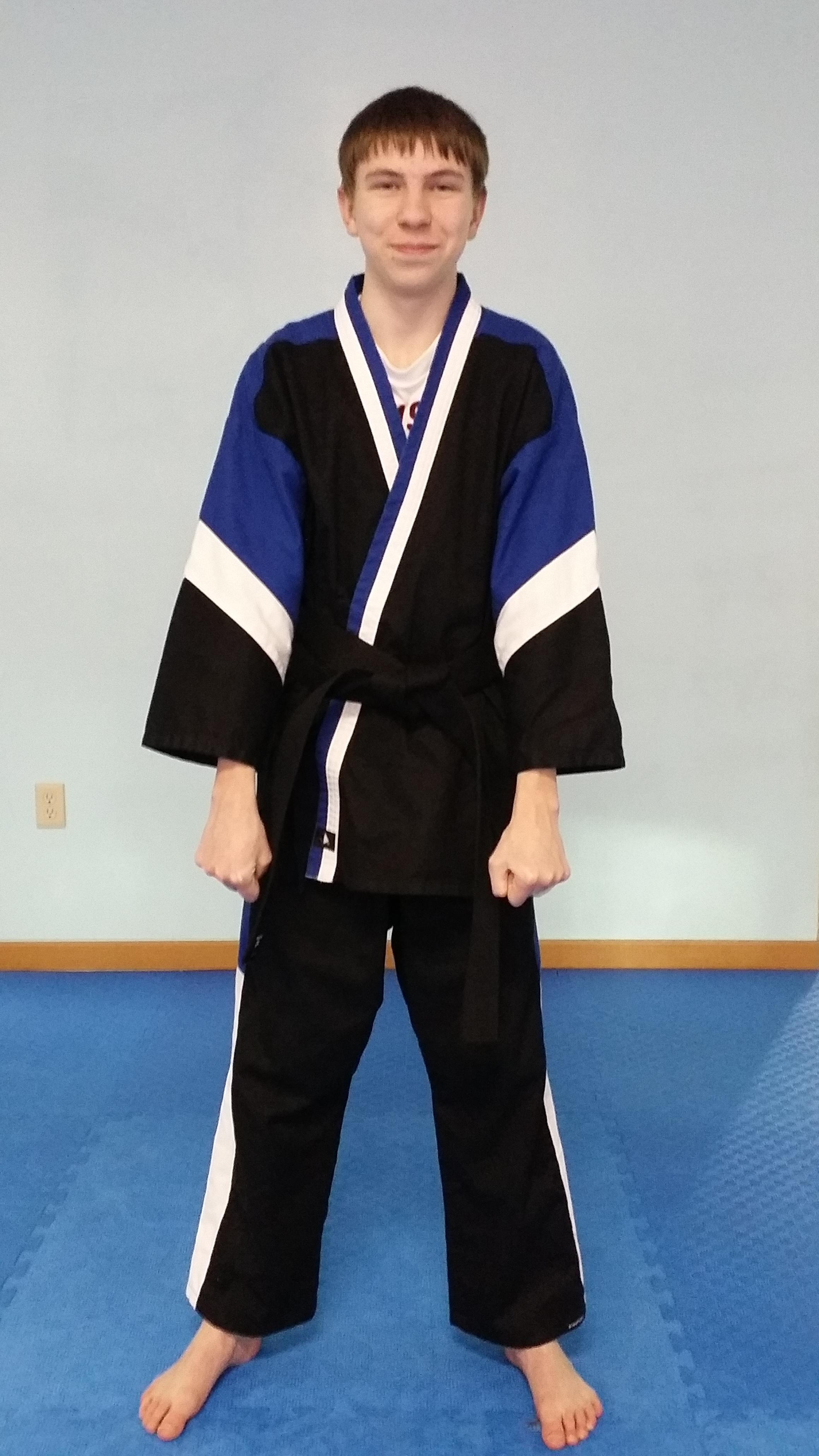 Spencer Osterberg 1st degree Junior Black Belt has been a student for over 4 years He is a motivated student and he has just started in the adult system