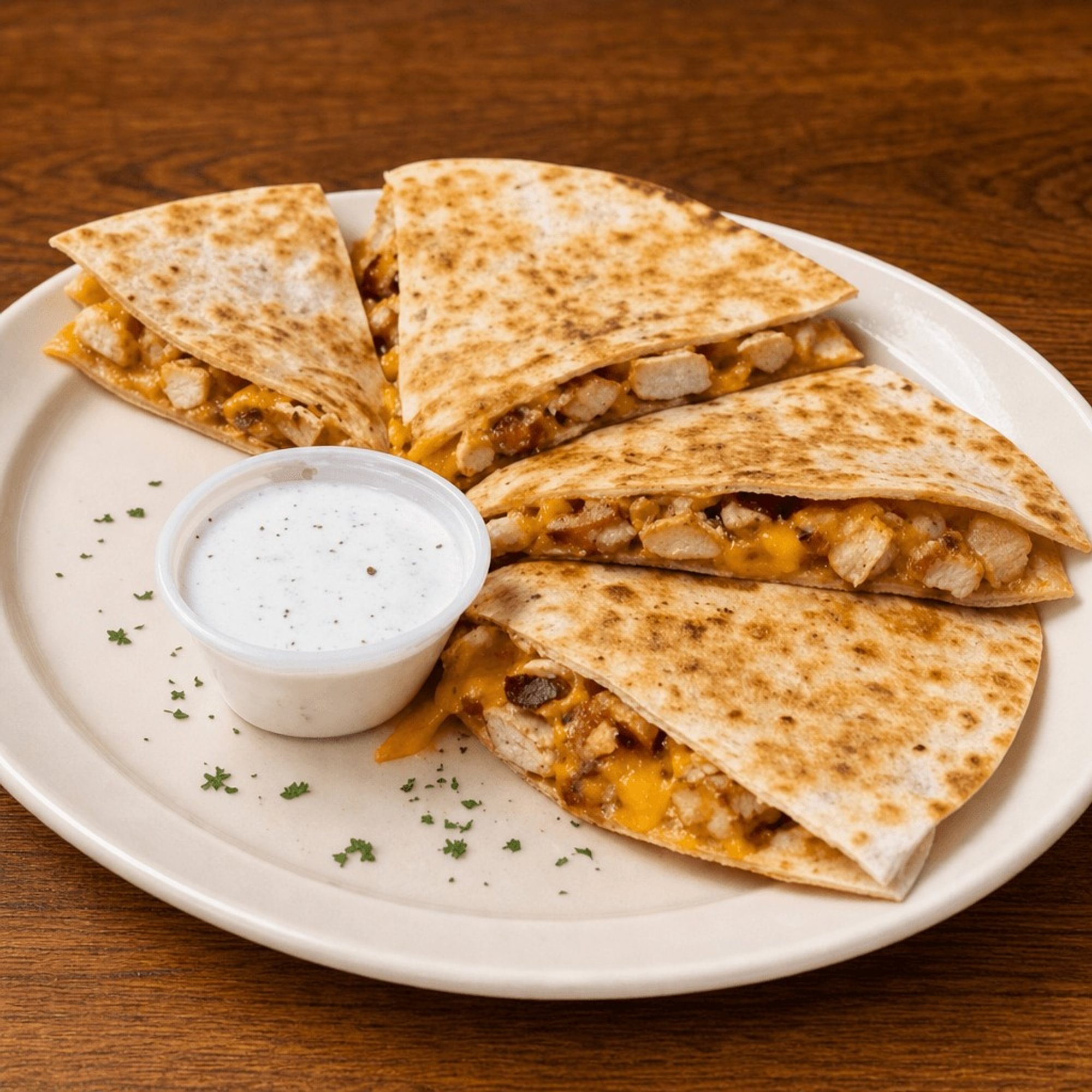 Grilled Chicken and Cheese Quesadilla