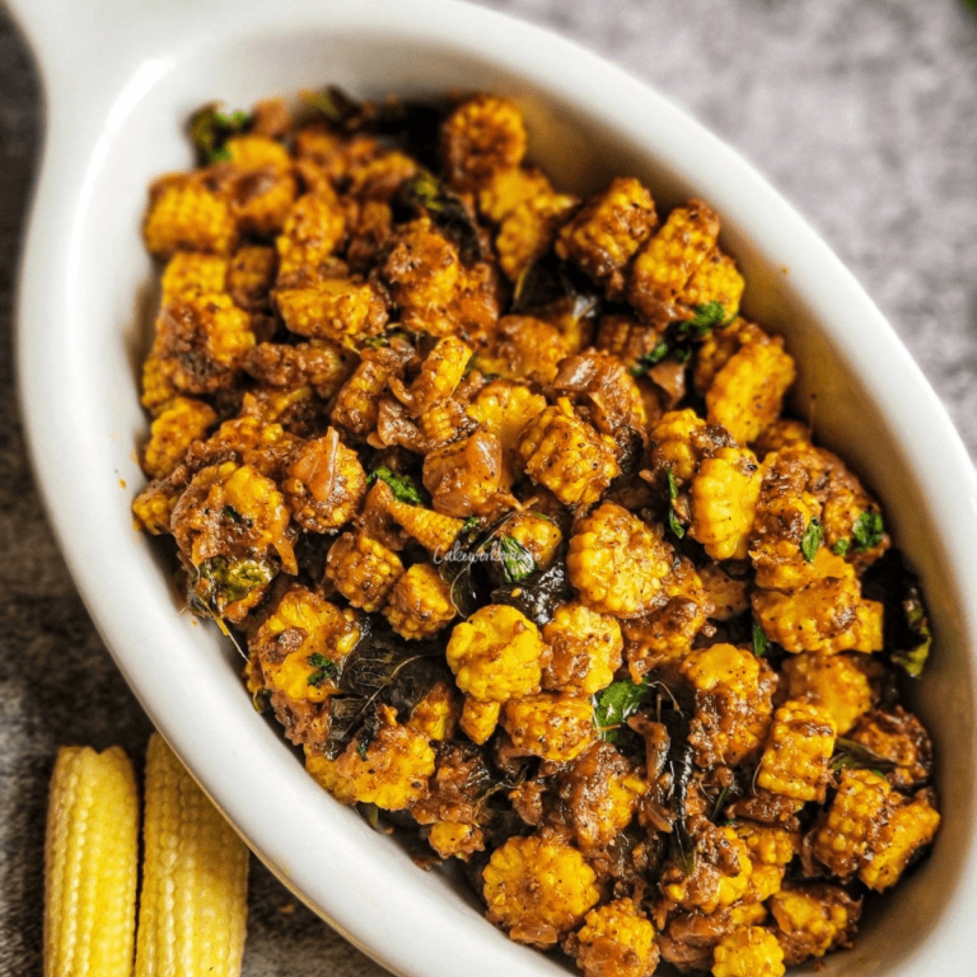 Karivepaku Pachimirchi Baby Corn (Veggie)