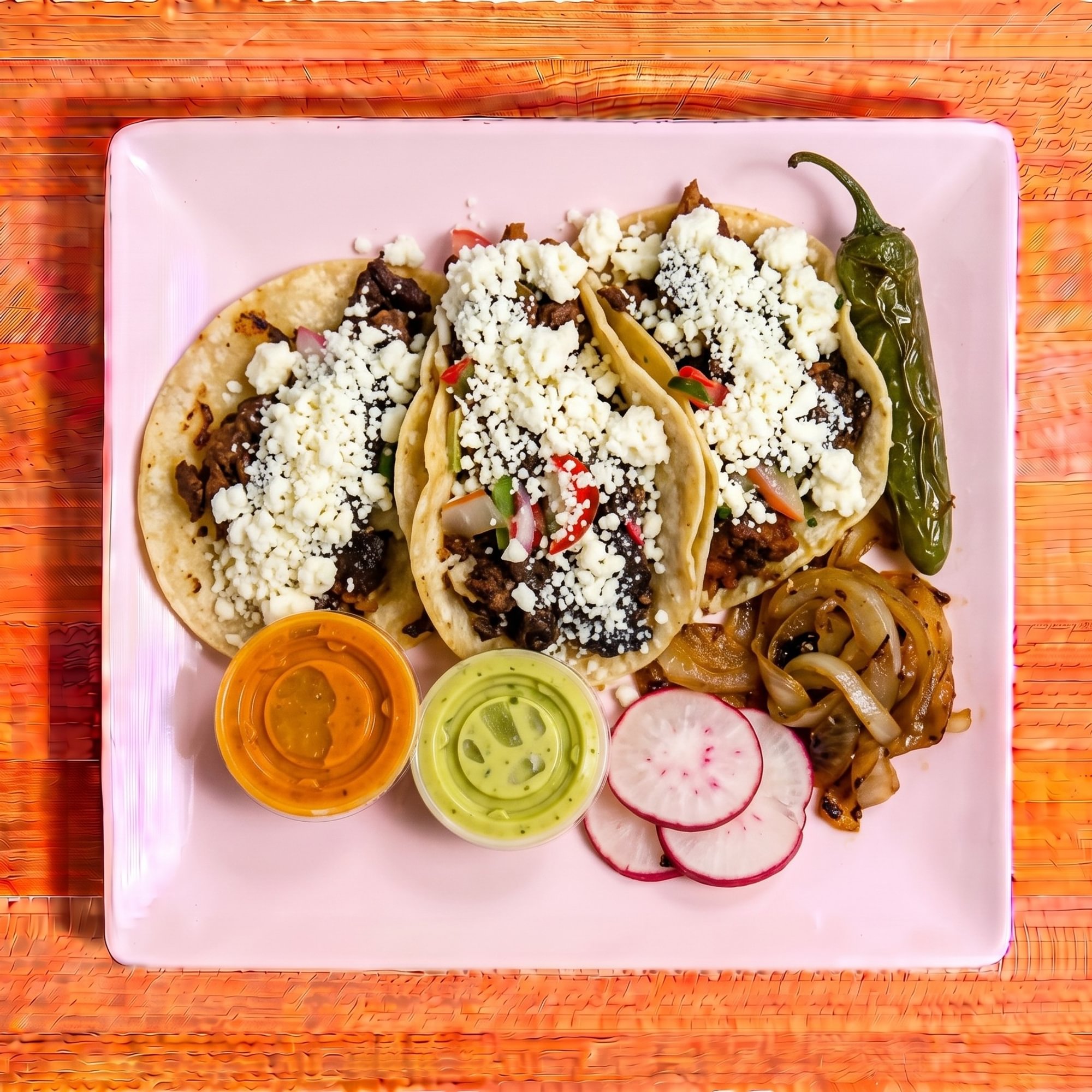 3 Veggie Fajita Tacos