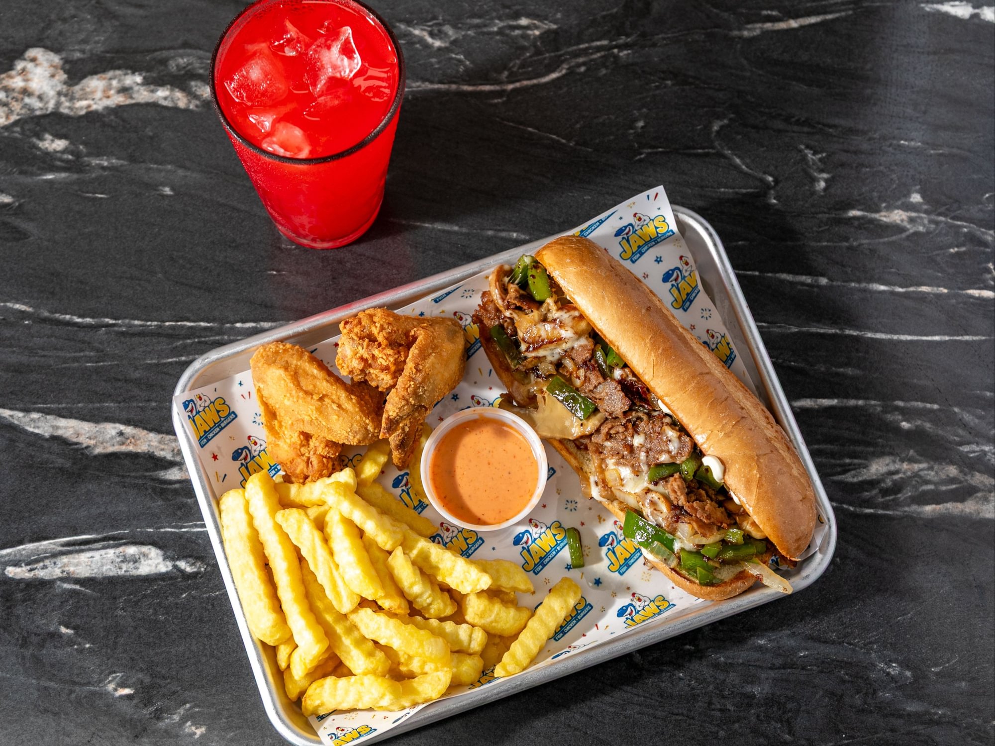 Combo #12: (Philly & 3 Wings or Leg N' Thigh)