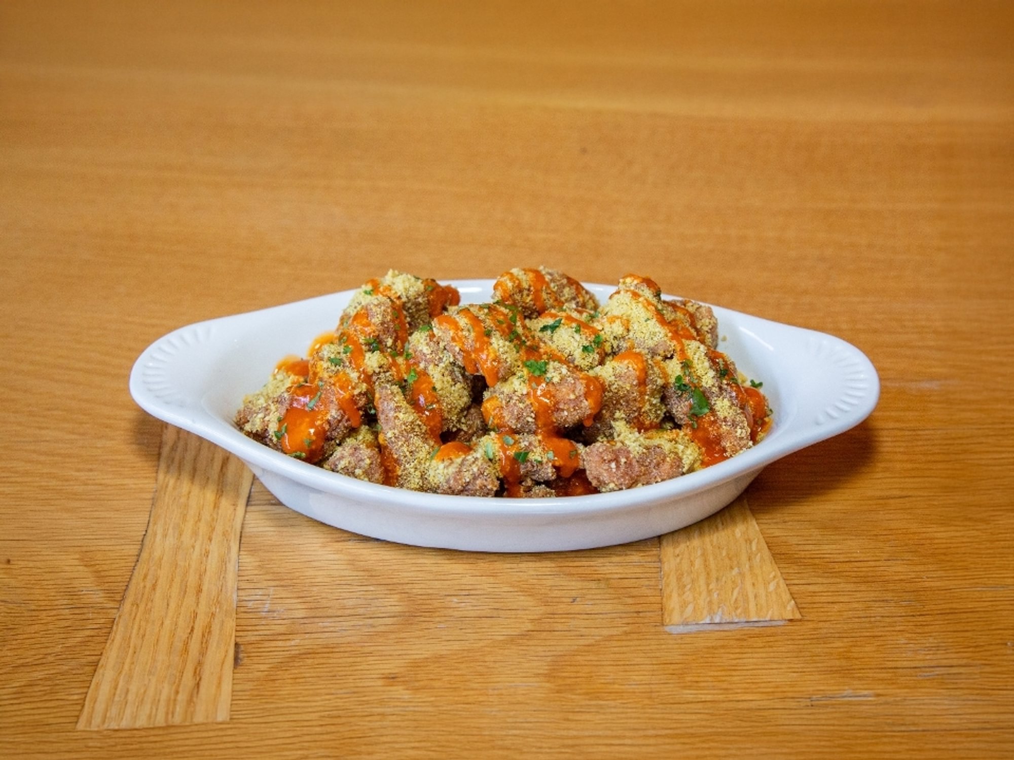 Buffalo Garlic Parmesan Tofu