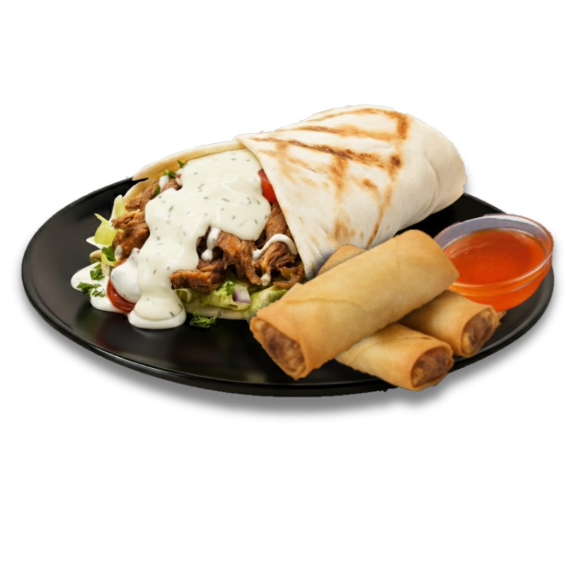 C7 - Shawarma & 3 Pieces Lumpia