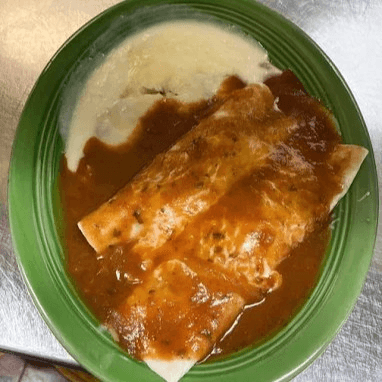 30. Two Beef Burritos & One Chile Relleno