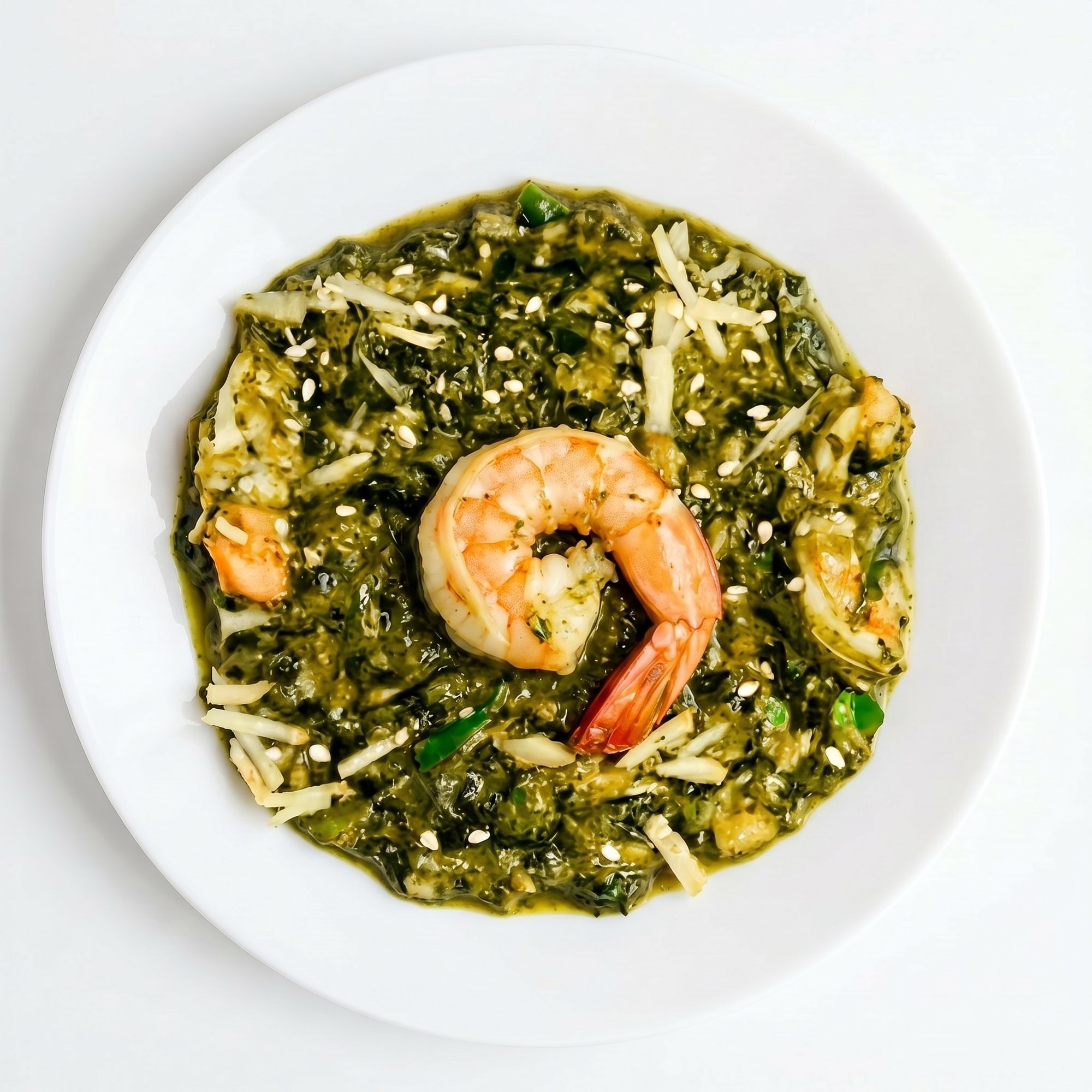 Prawn Saag (Black Tiger Prawns)