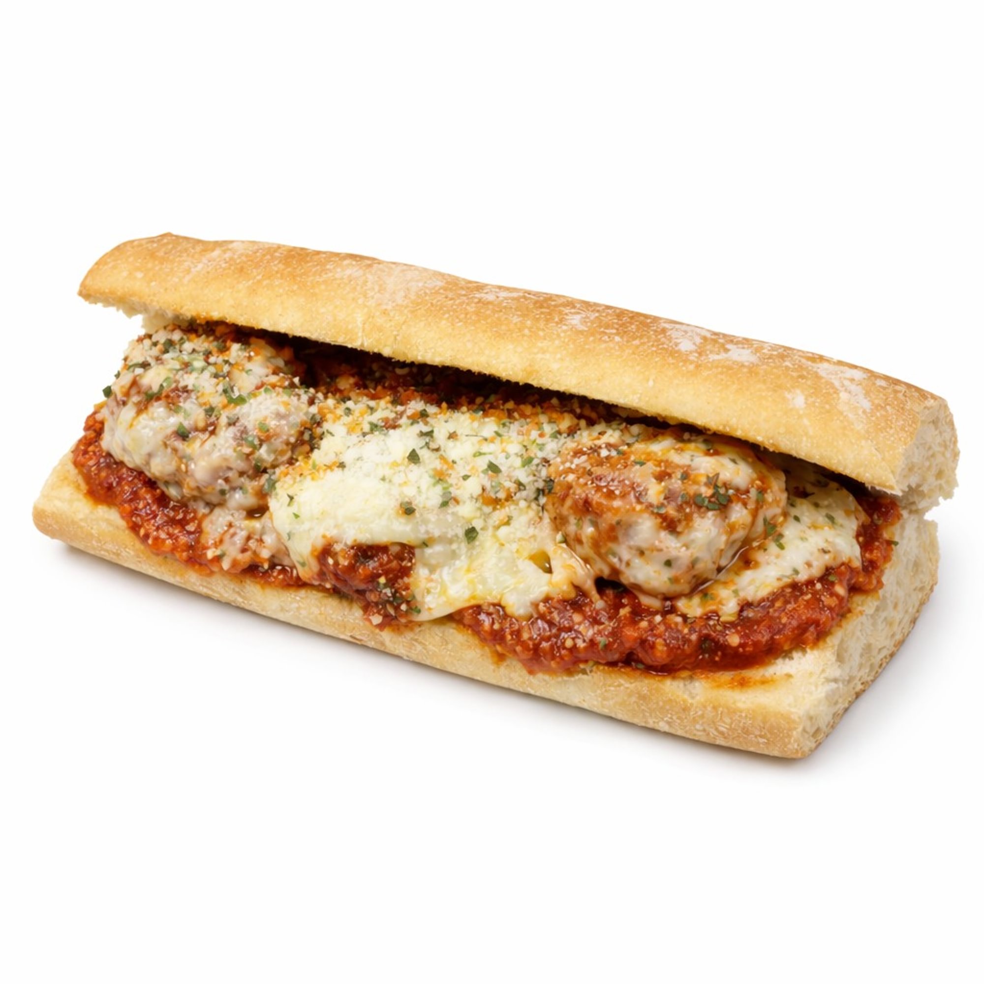 Meatball Parmigiana Hot Sandwich