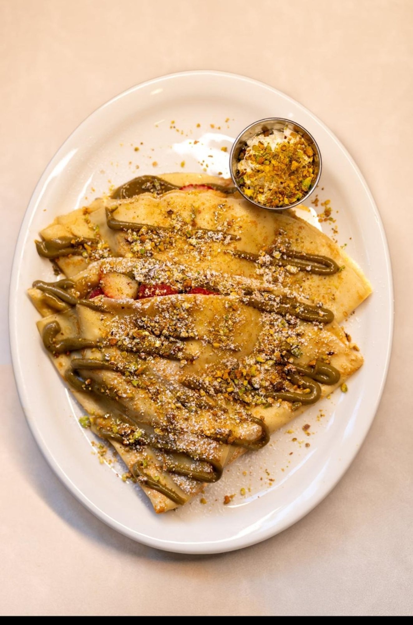 Pistachio Crepes