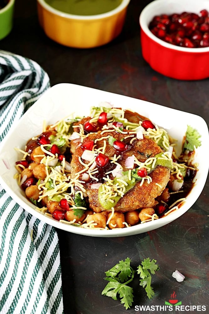 Veggie Tikki Chaat (Vegan, Gluten Free)