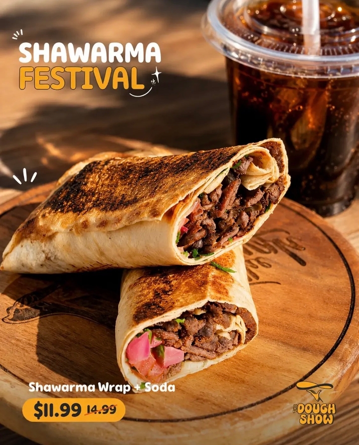 Beef Shawarma Wrap + Soda (LS)