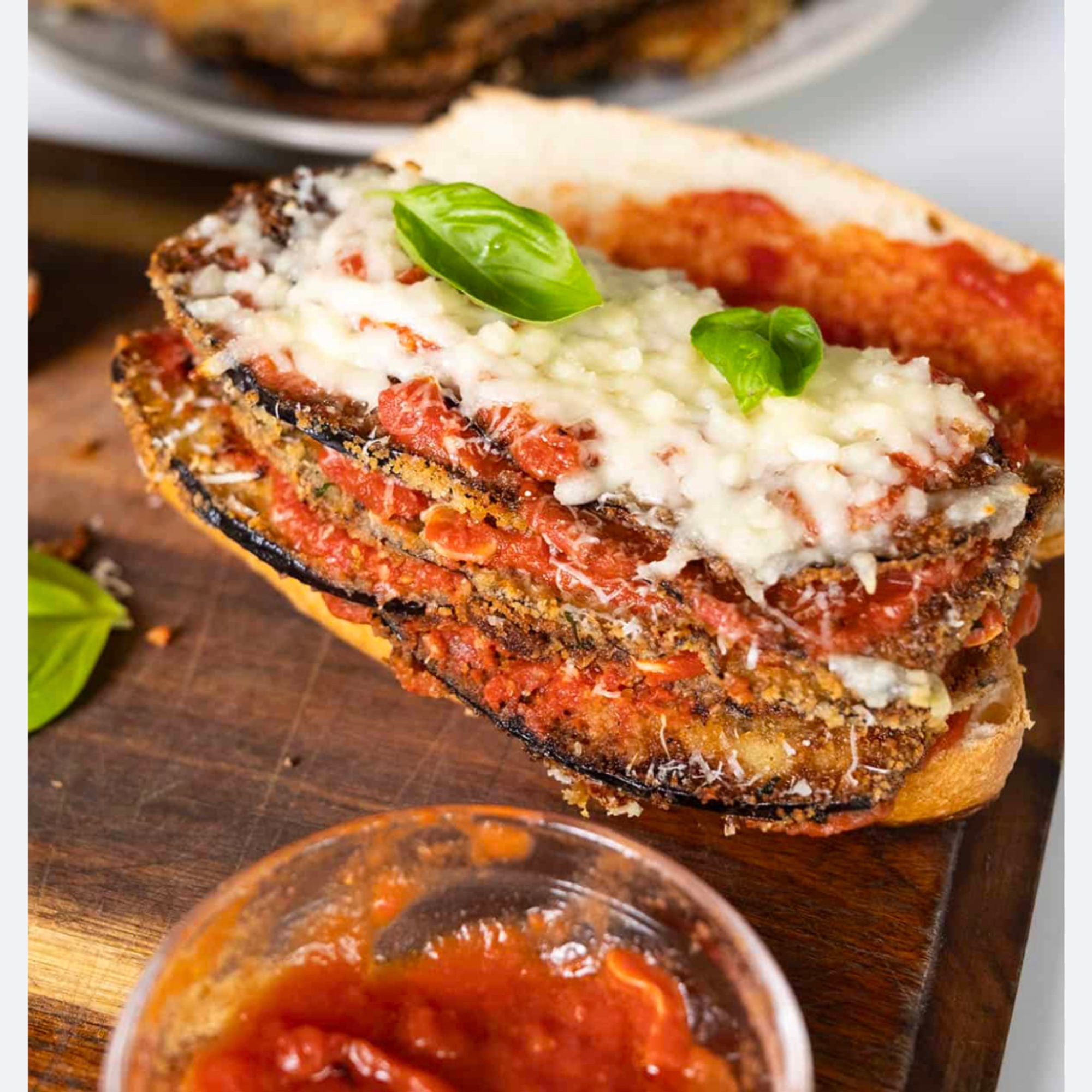 Eggplant parmesan sub