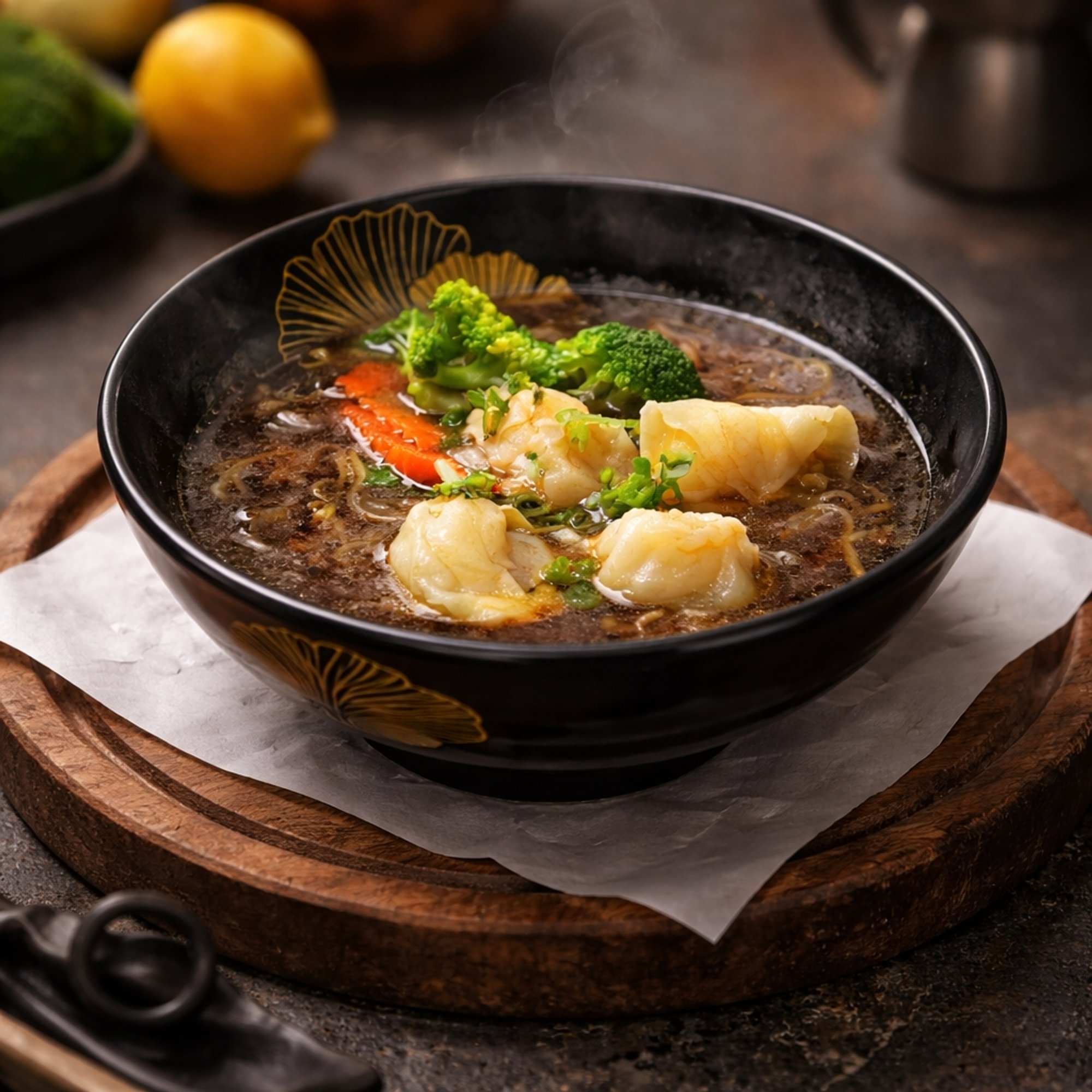 (L) Wonton Noodle Soup