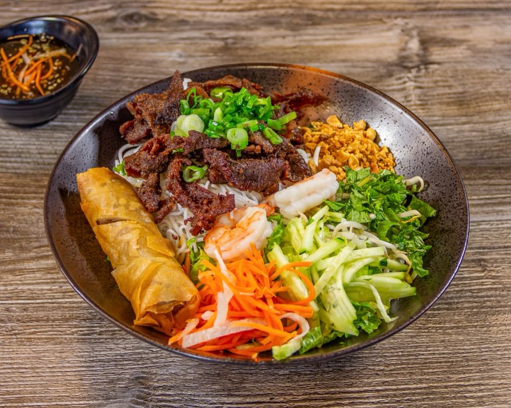 Pork, Shrimp, and Eggroll Noodle Salad