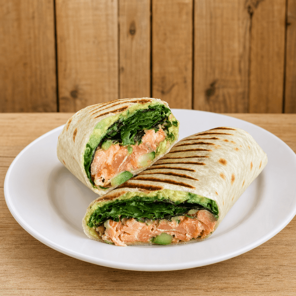 Sweet Chili Salmon Avocado Wrap