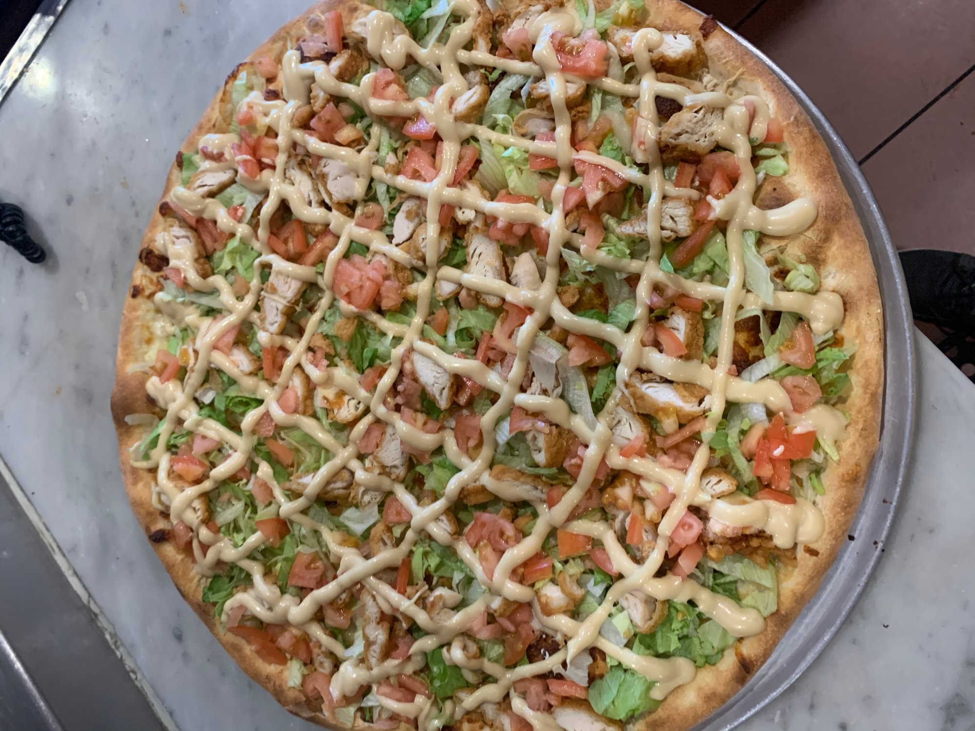 Chicken Mustard Gourmet Pizza