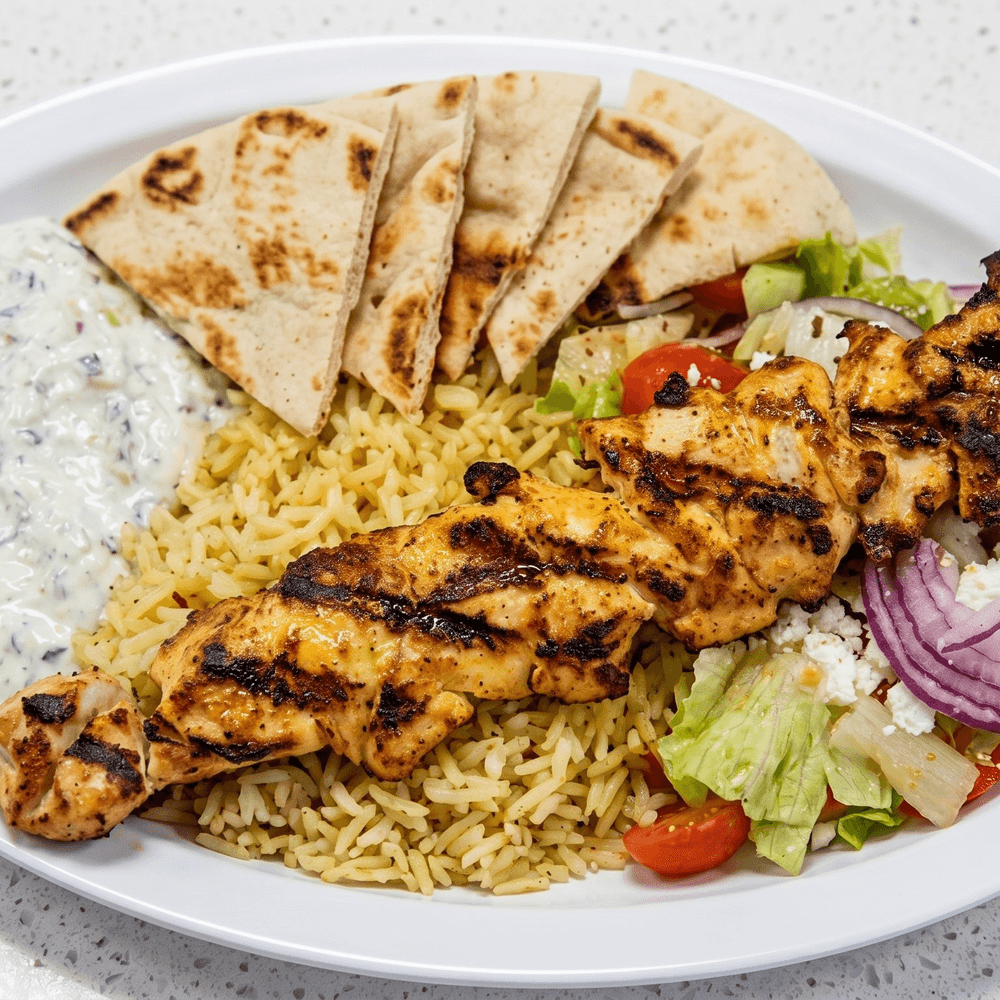 Chicken Souvlaki Plate