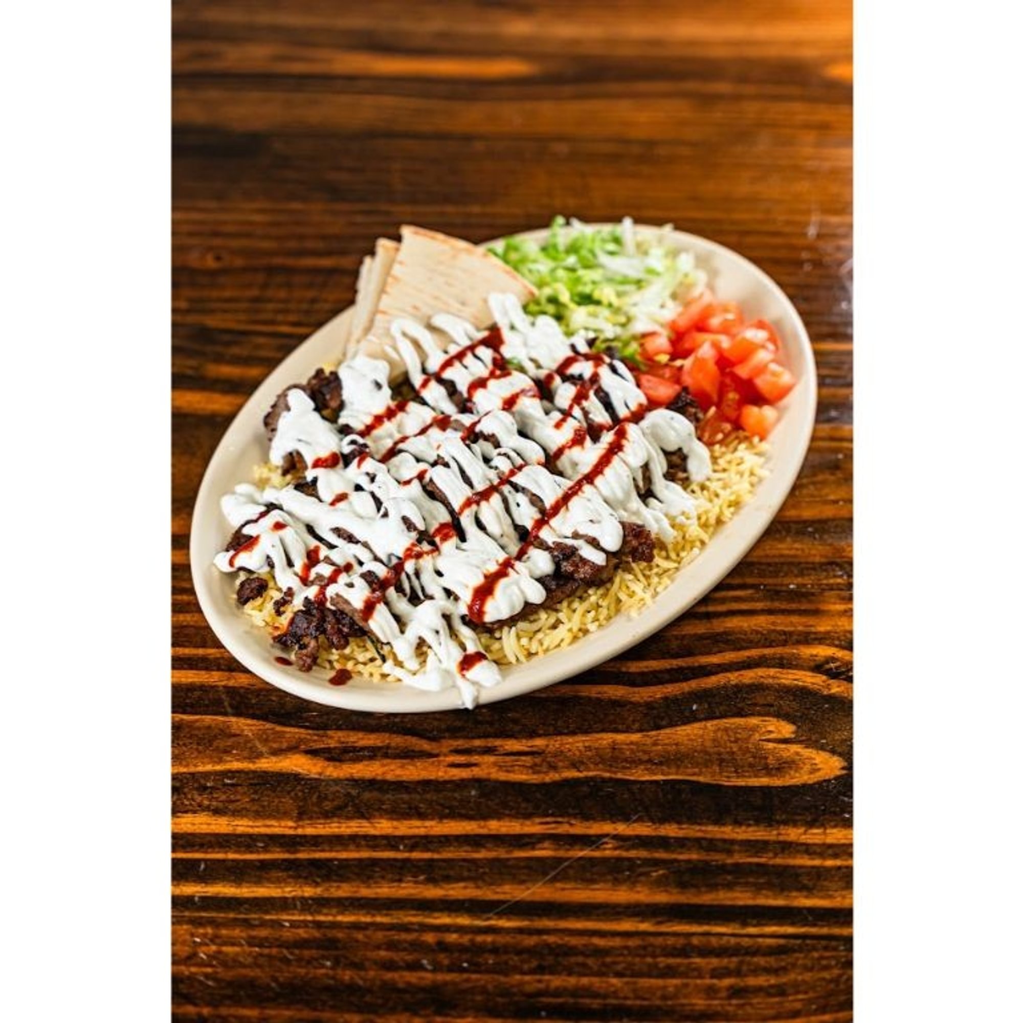 Beef Kabab over Rice