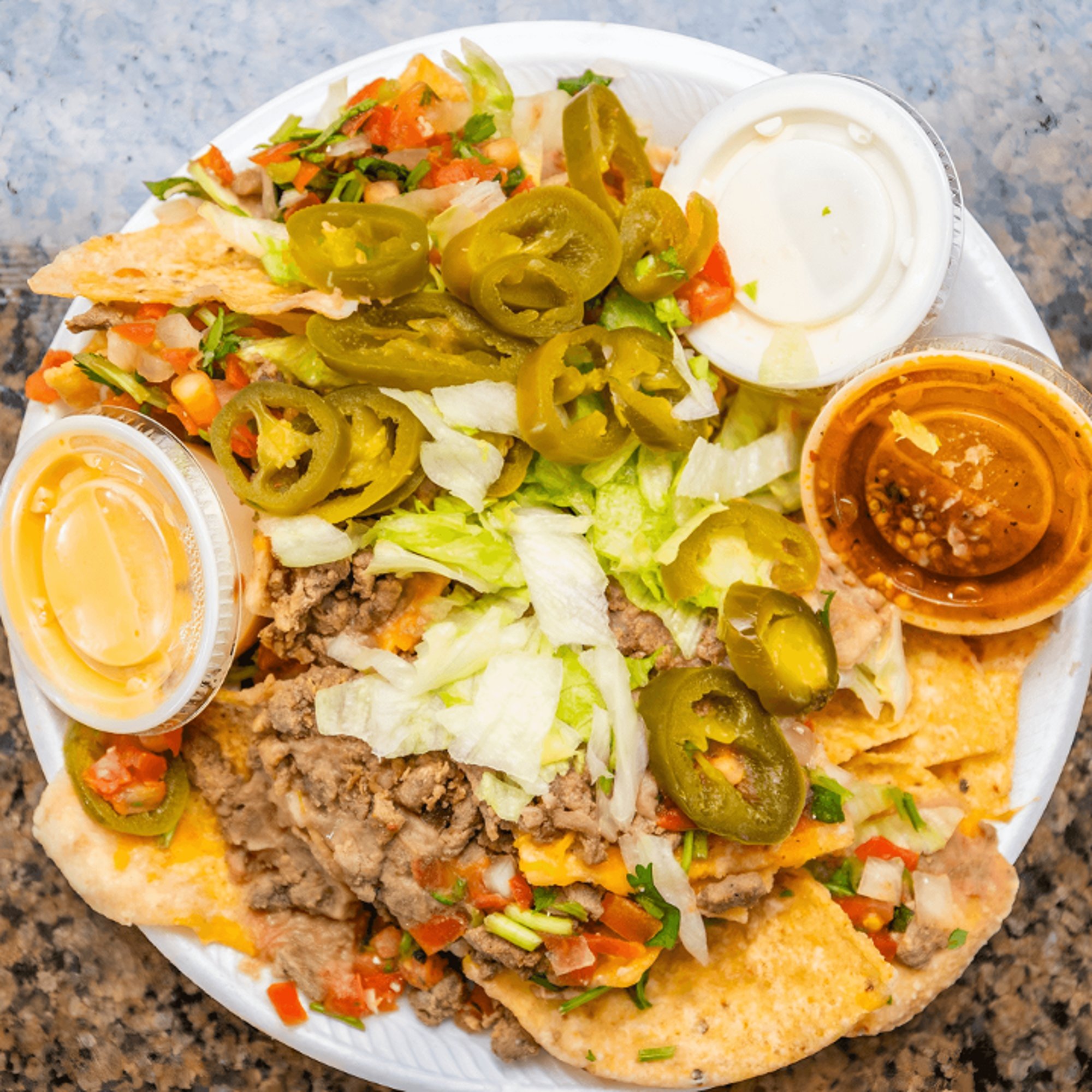 Nachos Full With No Queso Sauce