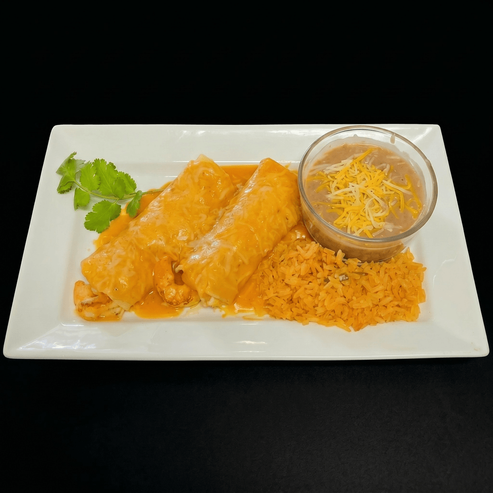 Shrimp Enchiladas Plate