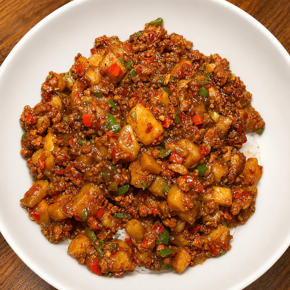 Sichuan Special Spicy Beef Potato Bowl 双椒土豆牛肉烩饭