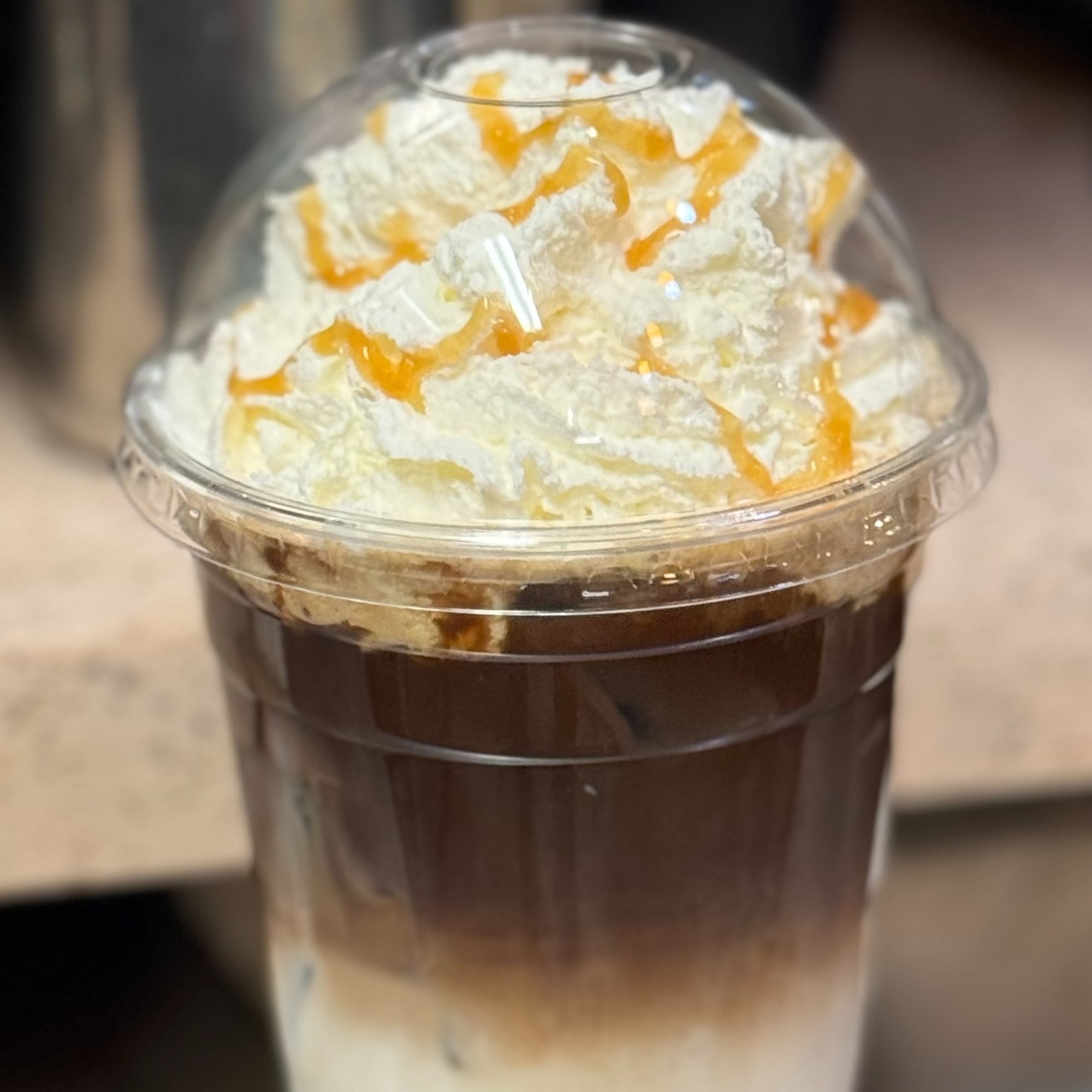 Iced caramel macchiato