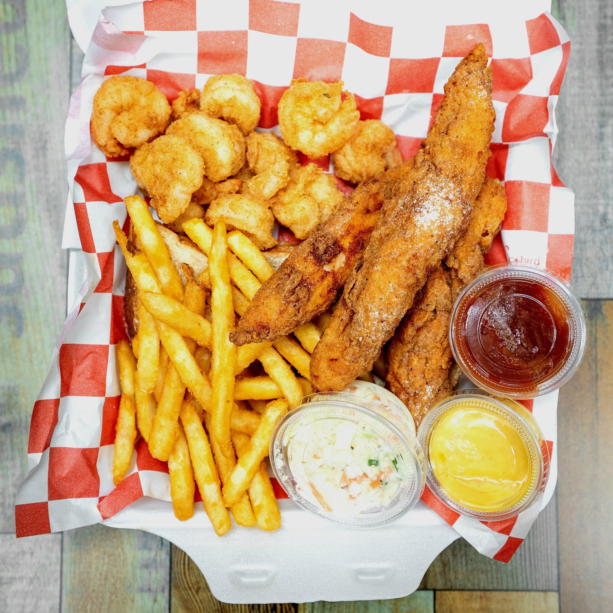 C6 ：Chicken Tenders (3 Pcs) & Shrimp (10 Pcs)