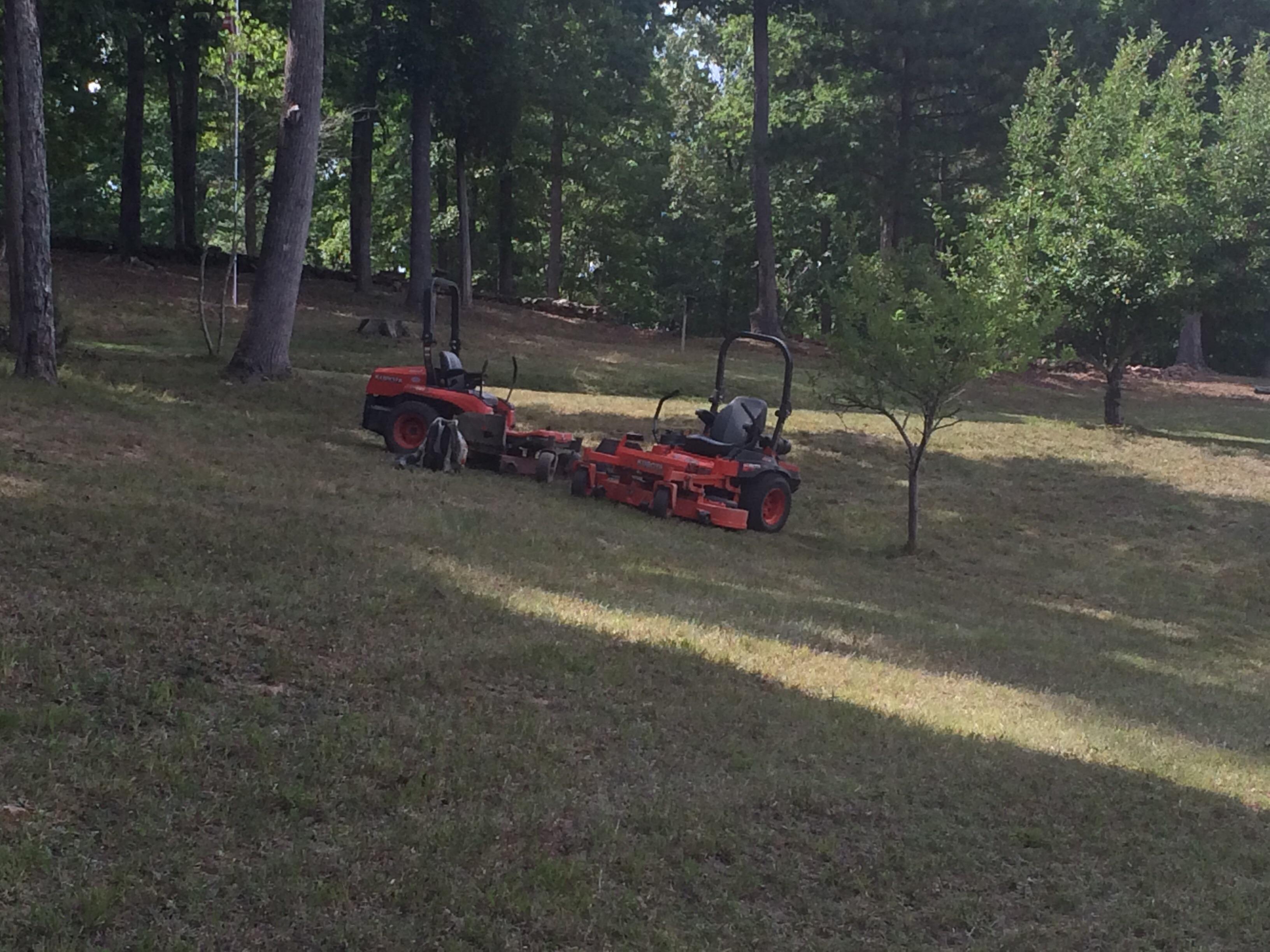 Top of the line equipment to tackle any job. Light weight, agile, and powerful.  Kubota ZD221 and newly designed Kubota Z724.