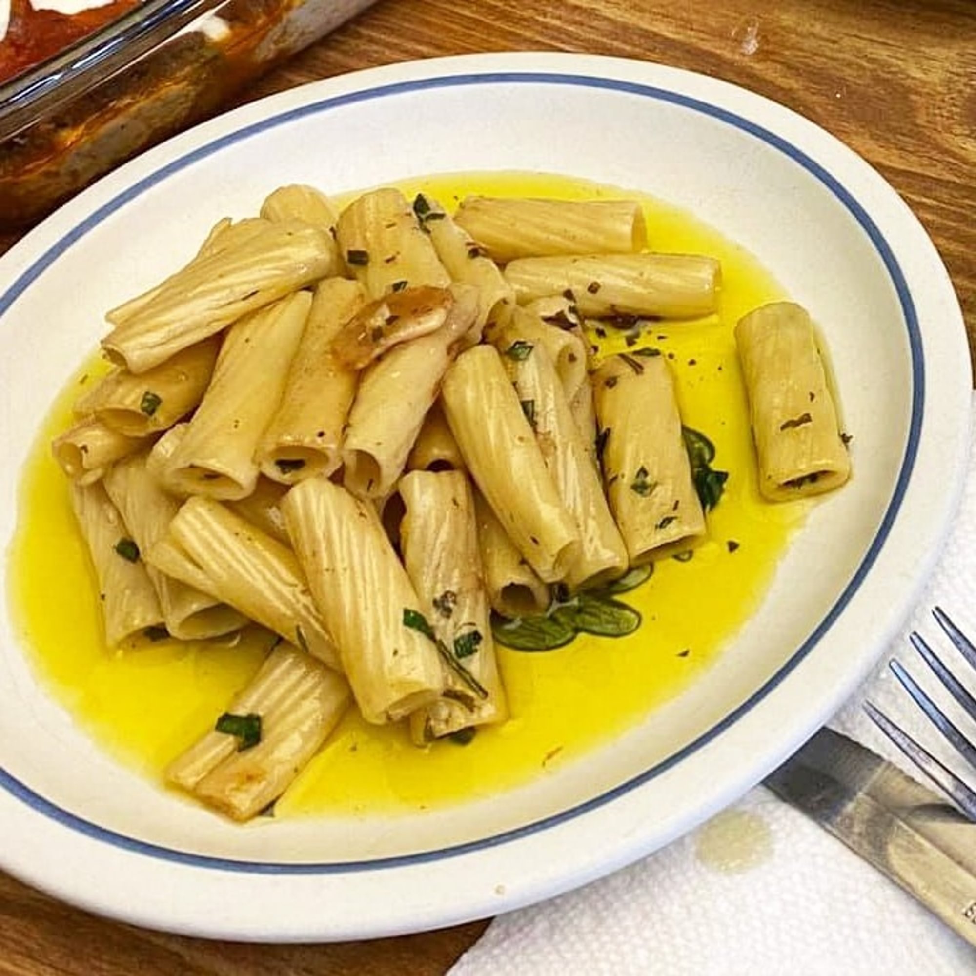 Rigatoni Garlic and Olive Oil
