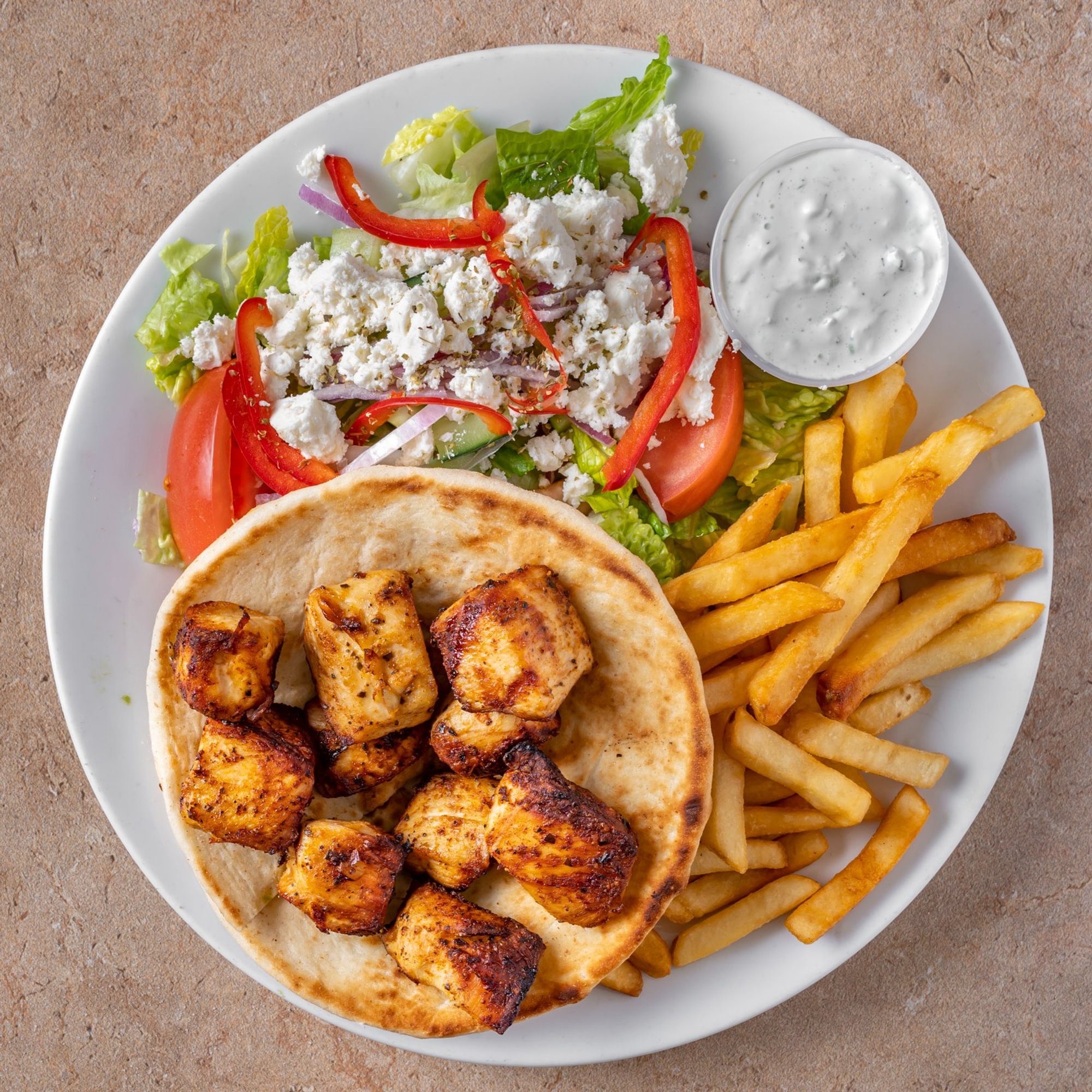 Chicken Souvlaki Platter