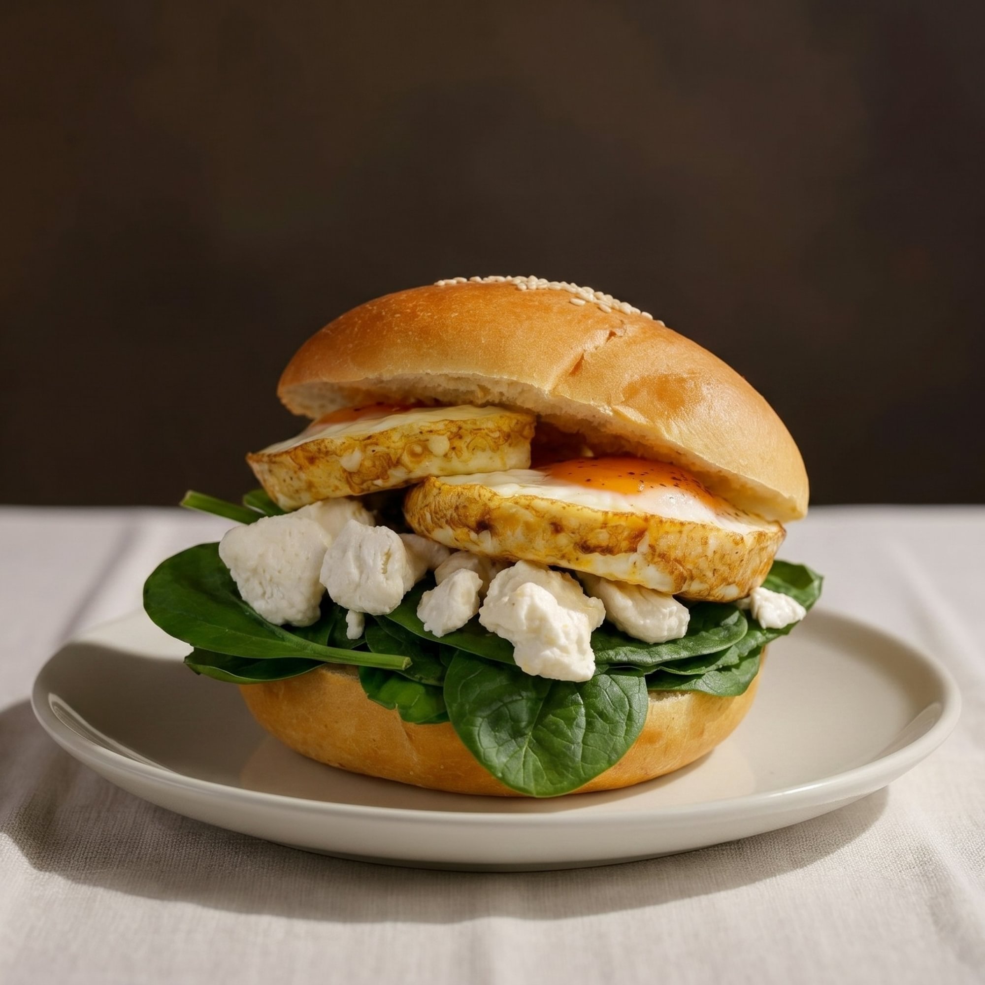 Spinach, Feta & Egg Sandwich