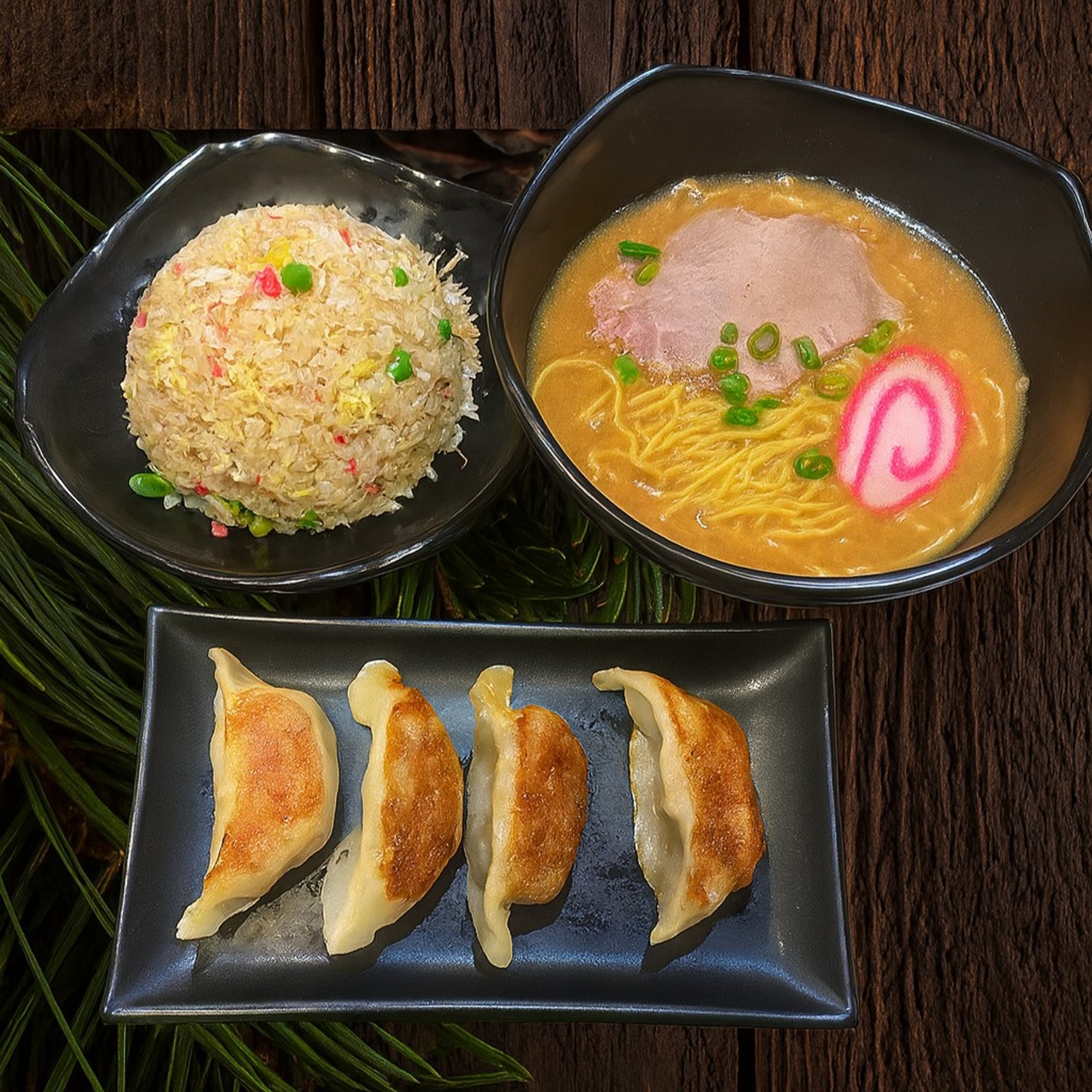 Mini Tan Tan Ramen combo with gyoza and fried rice