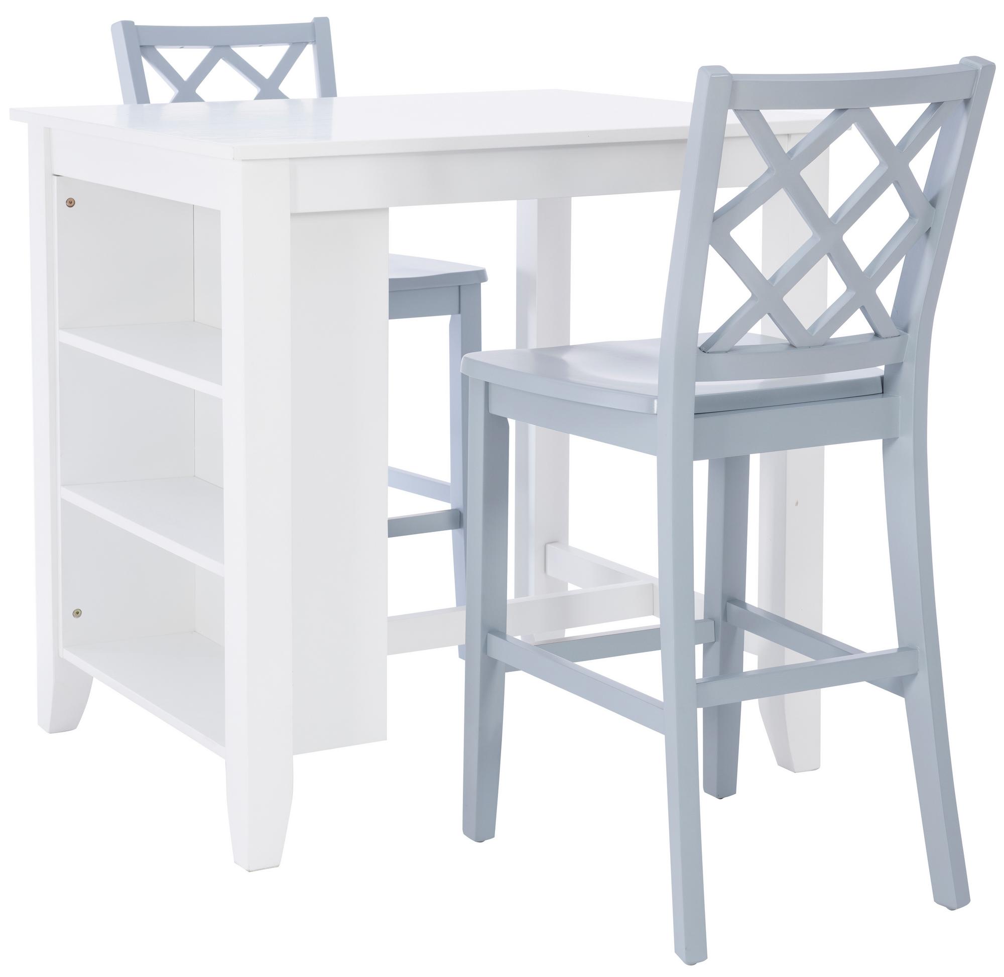 3-Piece Maui Grey Counter Dining Set