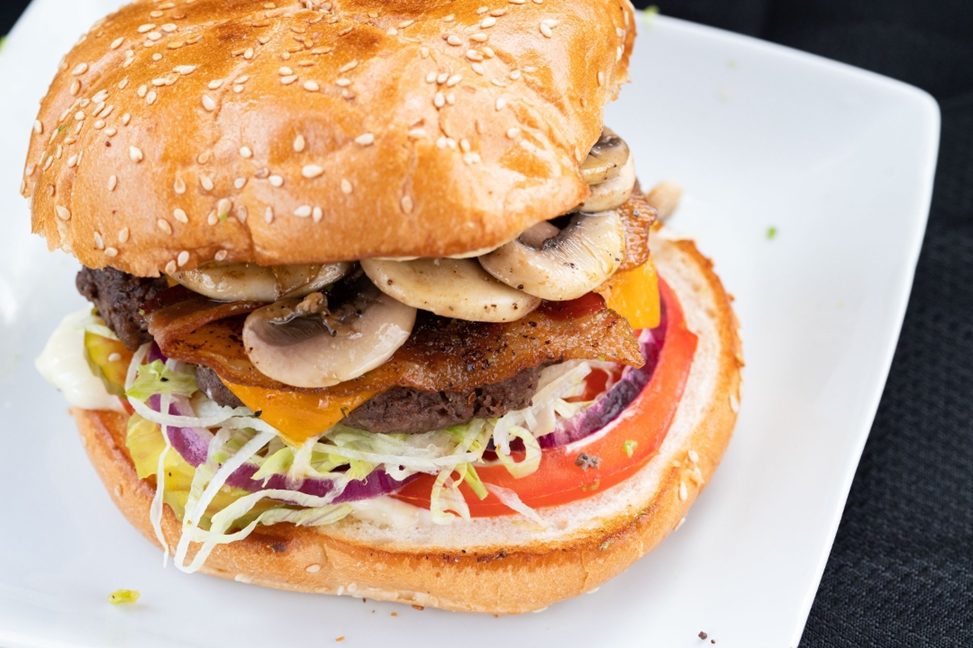 SW Bacon Mushroom Cheeseburger