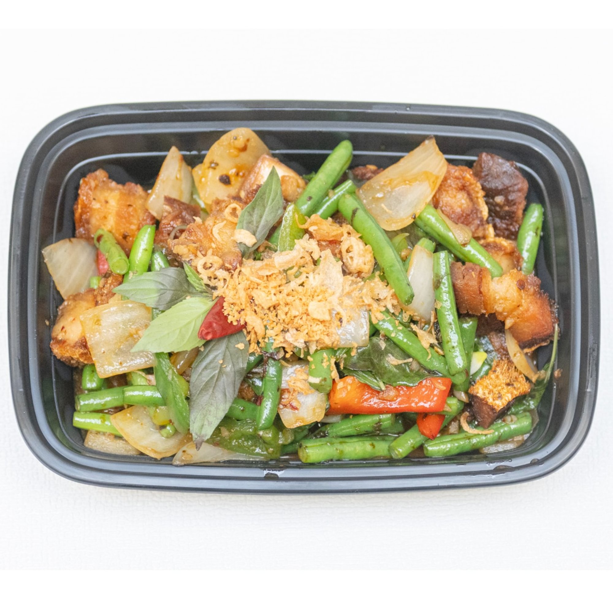 Basil with Crispy Pork
