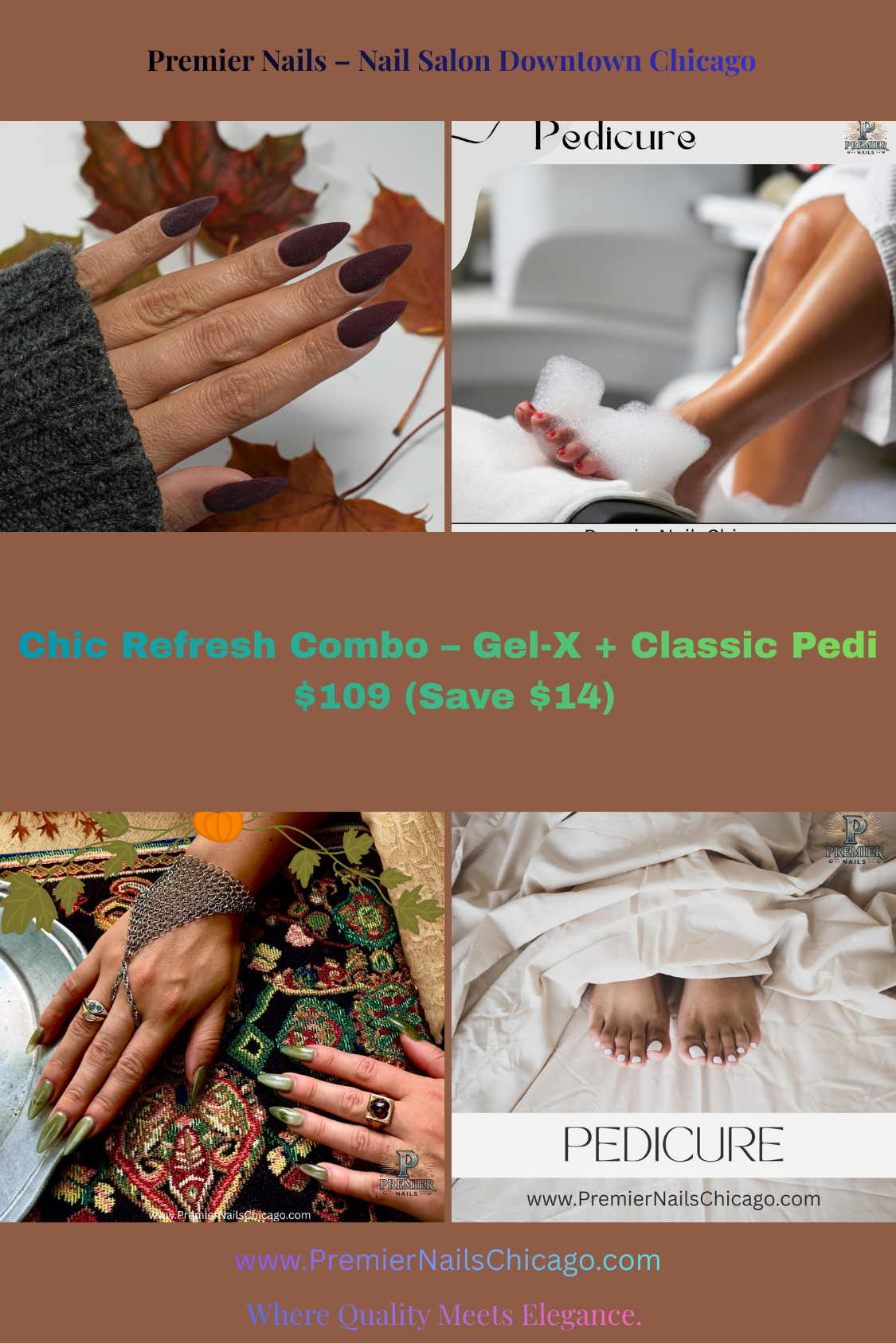 #5 Chic Refresh Combo – Gel-X + Classic Pedi $109 (Save $14)
