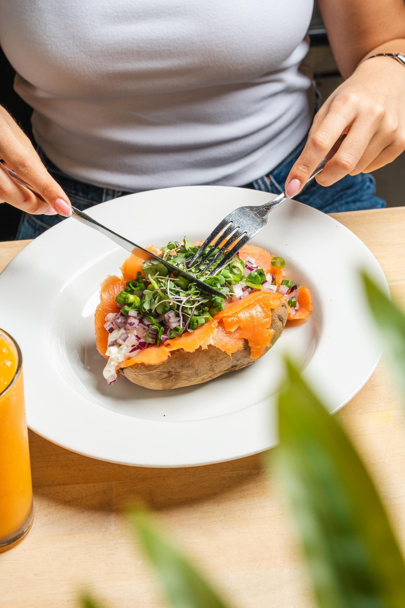 Salmon Loaded Potato