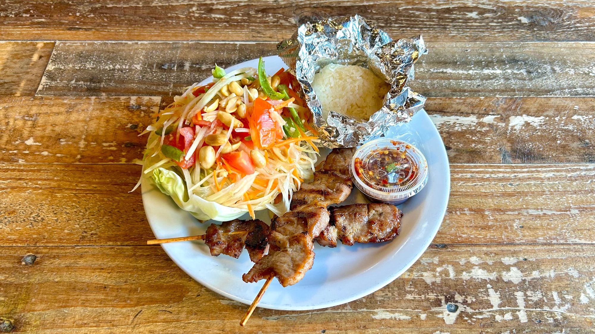 Sum Tum Combo - Pork Skewers