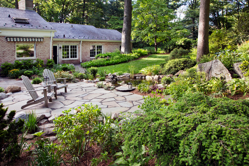 Natural_stone patio and plantings