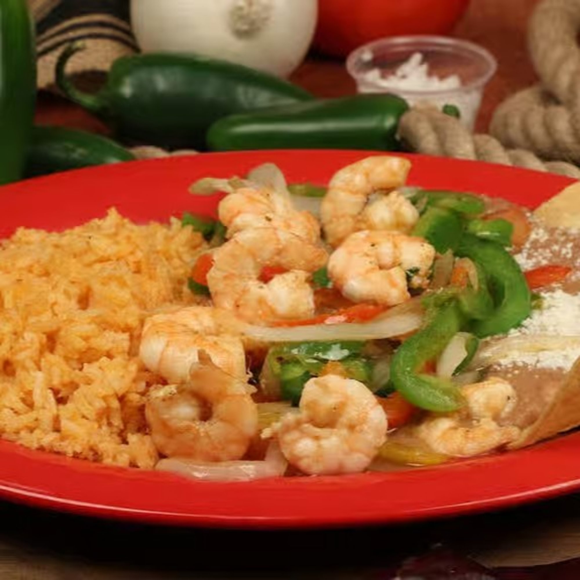 Shrimp Fajitas Plate