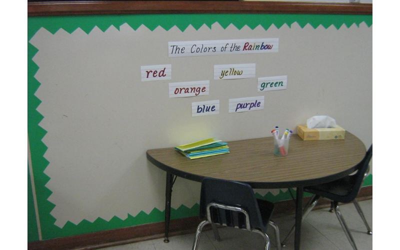 Prekindergarten Classroom Writing Area