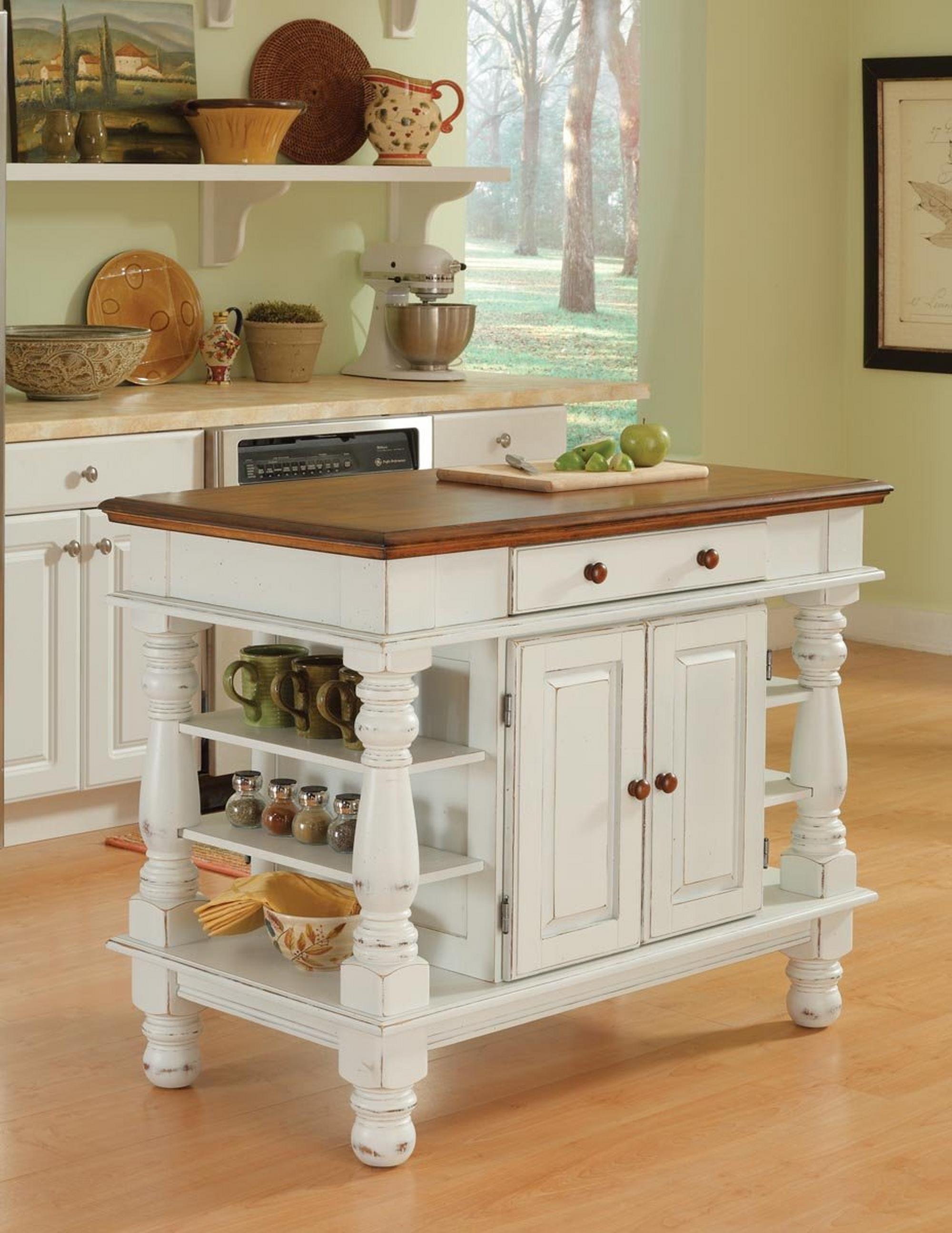 Americana Kitchen Island, Off-White